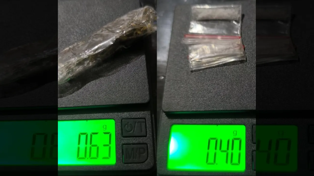 BB Ganja dan Sabu ditimbang petugas